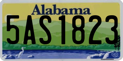 AL license plate 5AS1823