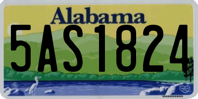 AL license plate 5AS1824