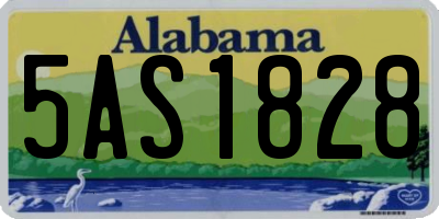 AL license plate 5AS1828