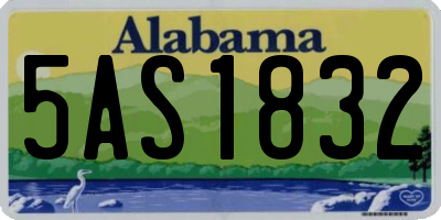 AL license plate 5AS1832