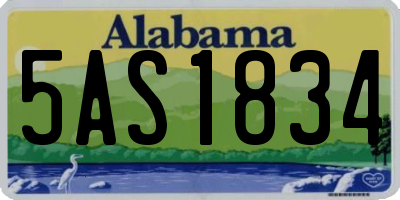AL license plate 5AS1834