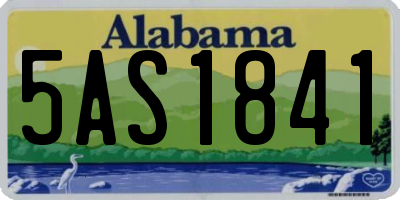 AL license plate 5AS1841