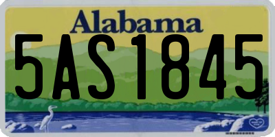 AL license plate 5AS1845