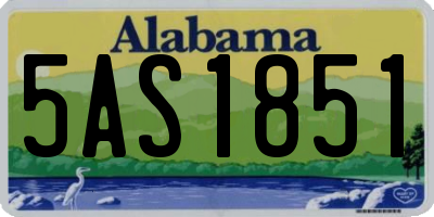 AL license plate 5AS1851