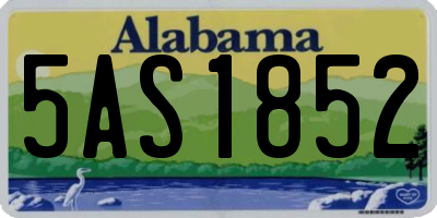 AL license plate 5AS1852