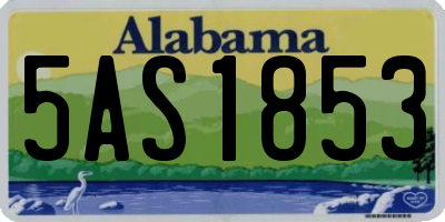 AL license plate 5AS1853
