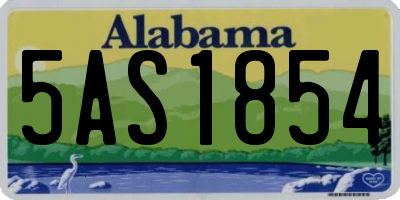 AL license plate 5AS1854