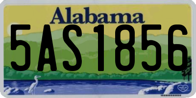 AL license plate 5AS1856