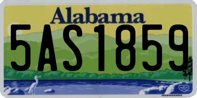 AL license plate 5AS1859