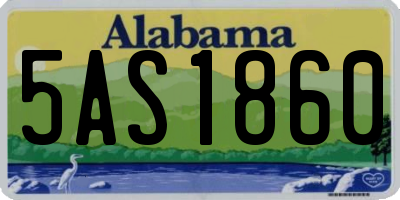 AL license plate 5AS1860