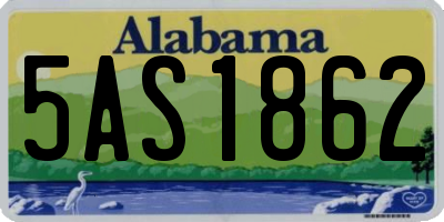 AL license plate 5AS1862