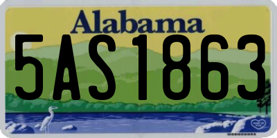 AL license plate 5AS1863