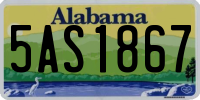 AL license plate 5AS1867
