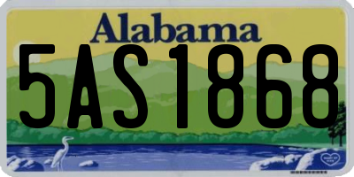 AL license plate 5AS1868