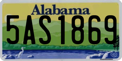 AL license plate 5AS1869