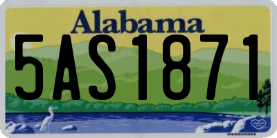 AL license plate 5AS1871