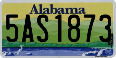 AL license plate 5AS1873