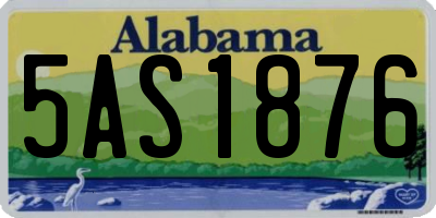 AL license plate 5AS1876