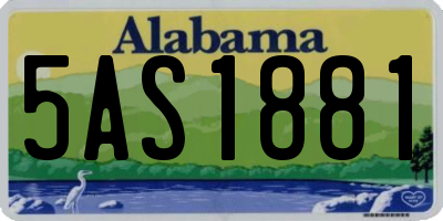 AL license plate 5AS1881