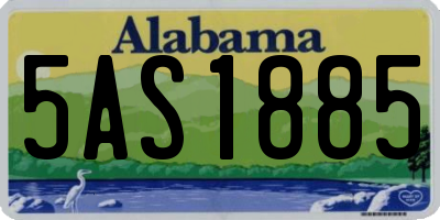 AL license plate 5AS1885