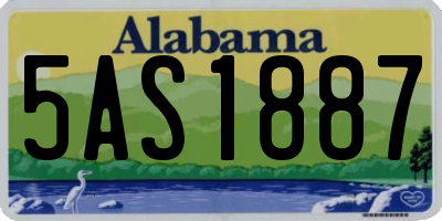 AL license plate 5AS1887