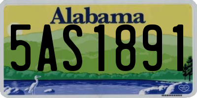 AL license plate 5AS1891