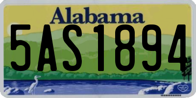 AL license plate 5AS1894