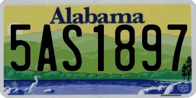 AL license plate 5AS1897
