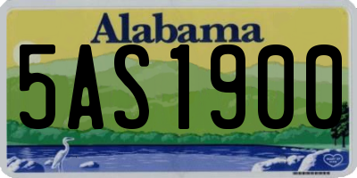 AL license plate 5AS1900
