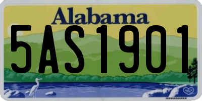 AL license plate 5AS1901