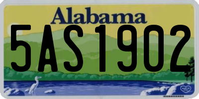 AL license plate 5AS1902