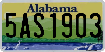 AL license plate 5AS1903