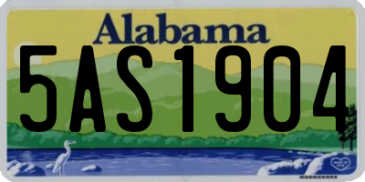 AL license plate 5AS1904