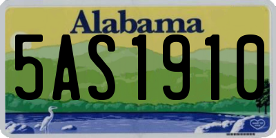 AL license plate 5AS1910