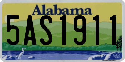 AL license plate 5AS1911