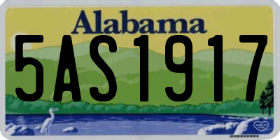 AL license plate 5AS1917