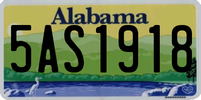 AL license plate 5AS1918