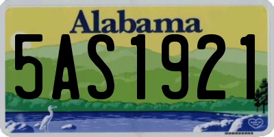 AL license plate 5AS1921