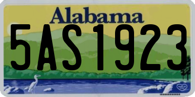 AL license plate 5AS1923