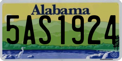 AL license plate 5AS1924