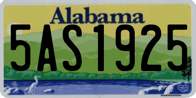 AL license plate 5AS1925