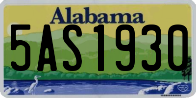 AL license plate 5AS1930