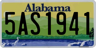 AL license plate 5AS1941