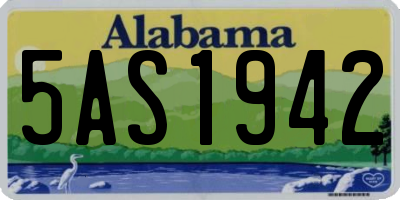 AL license plate 5AS1942