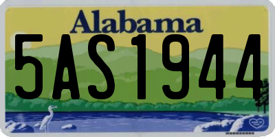 AL license plate 5AS1944