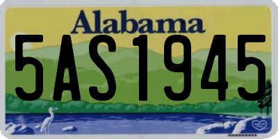 AL license plate 5AS1945
