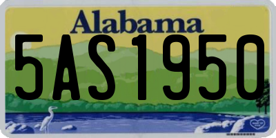 AL license plate 5AS1950
