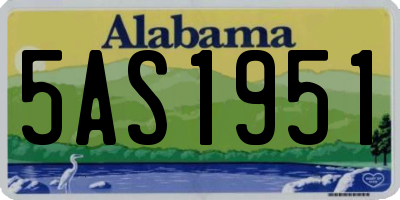 AL license plate 5AS1951