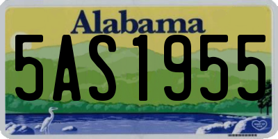 AL license plate 5AS1955