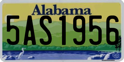 AL license plate 5AS1956